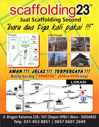 Jual Scaffolding Bekas Murah, Jual Scaffolding Bekas Surabaya, Jual Scaffolding Second, Jual Steger Bekas, Jual Steger Second